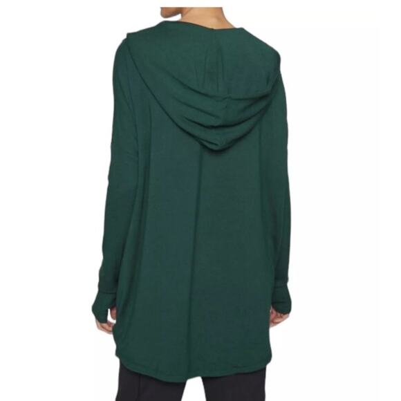 Athleta Purana Nursing Hoodie Sweatshirt Wrap Maternity Shirt XS Green Stretch - Picture 2 of 9
